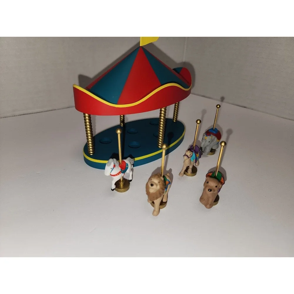 Carousel Gift‎ Set Hallmark Keepsake Merry Miniatures elephant camel horse lion